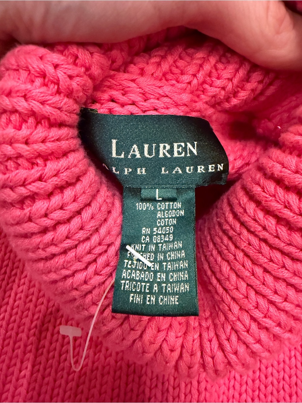NEW Lauren Ralph Lauren pink turtleneck sleeveless sweater - Picture 2 of 6